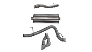 GMC Yukon Denali XL Performance Exhaust - CORSA Performance - Cat-Back Single Side Exit Twin 4in Polished Tips - Polished - `15-`20